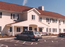 Photo of the outside of an apartment complex