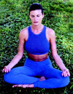 Photo of a woman meditating