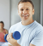 Photo of a man working out